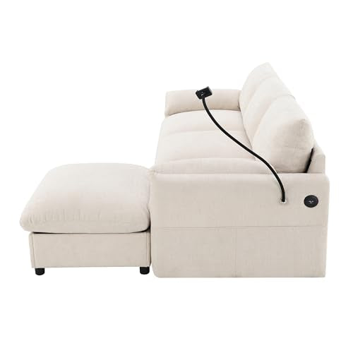 Modular Sectional Sofa with Ottoman, U-Shaped Lounge Couch H930
