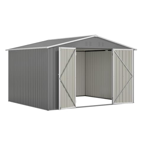 Outdoor Storage Shed, Heavy-Duty All-Weather Tool Shed with Lockable Doors C3585