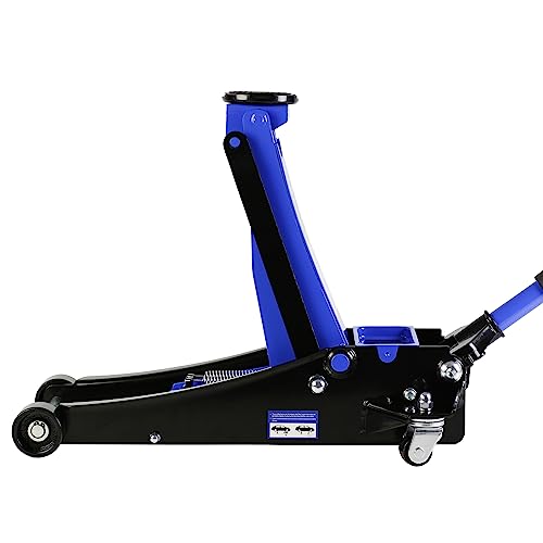 Heavy Duty Hydraulic Floor Jack, Low Profile Steel Racing Jack, 2 Ton Capacity, Blue H1350
