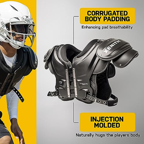 Varsity Football Shoulder Pads - Lightweight Protective Gear for Adults C877297