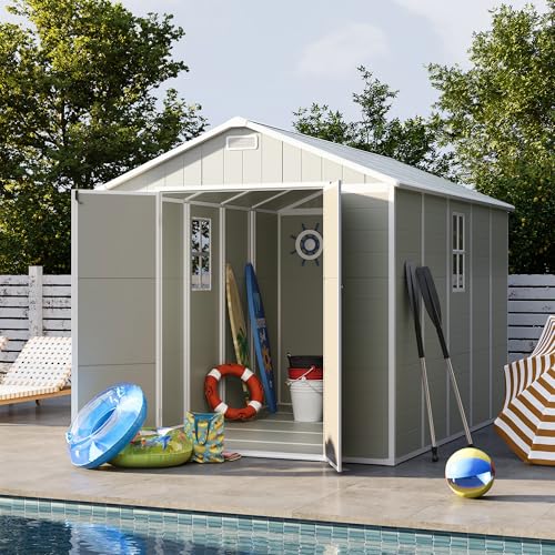 Outdoor Storage Shed 6 x 6 FT Resin Garden Shed with Lockable Door U891