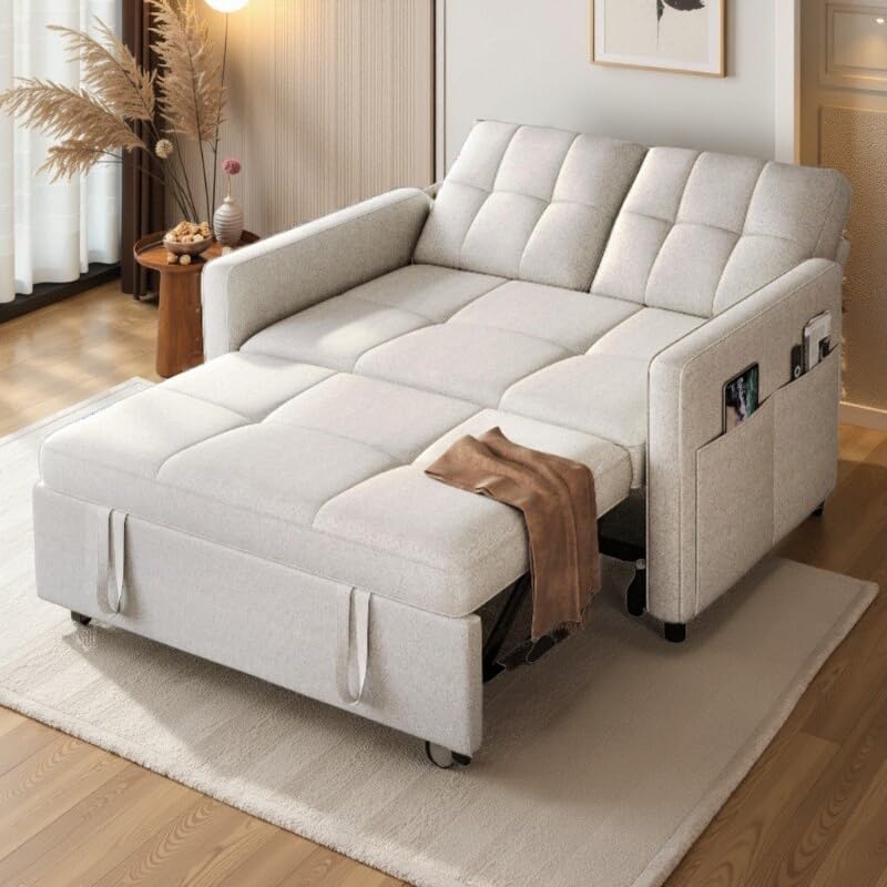 Convertible Sofa Bed 3-in-1 Sleeper with Adjustable Backrest I87565