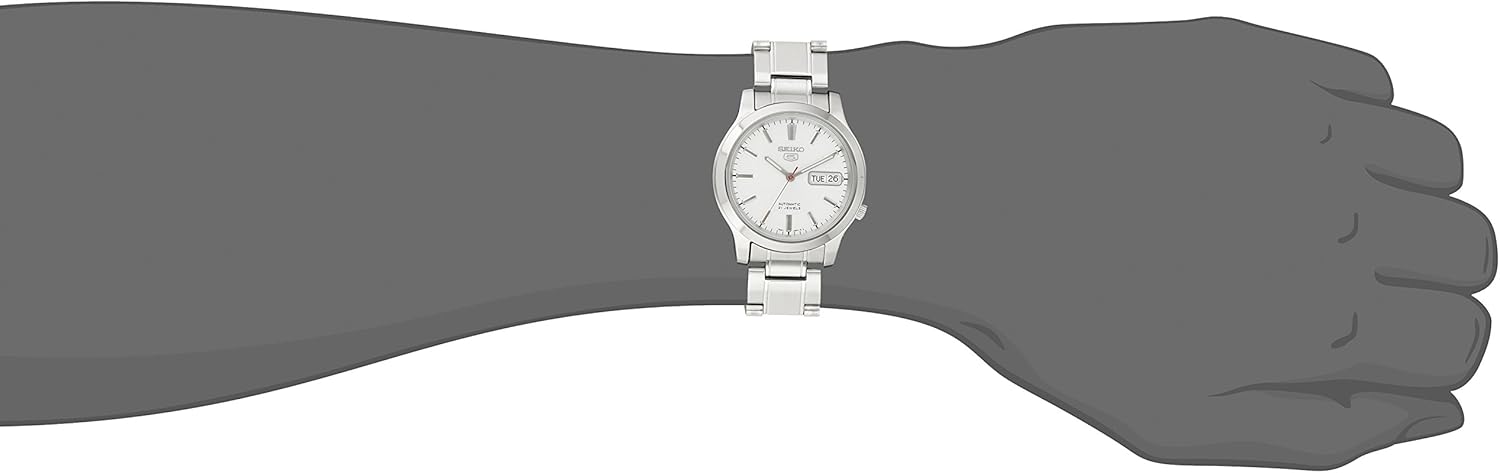 Men's Automatic Stainless Steel Watch with White Dial S5569