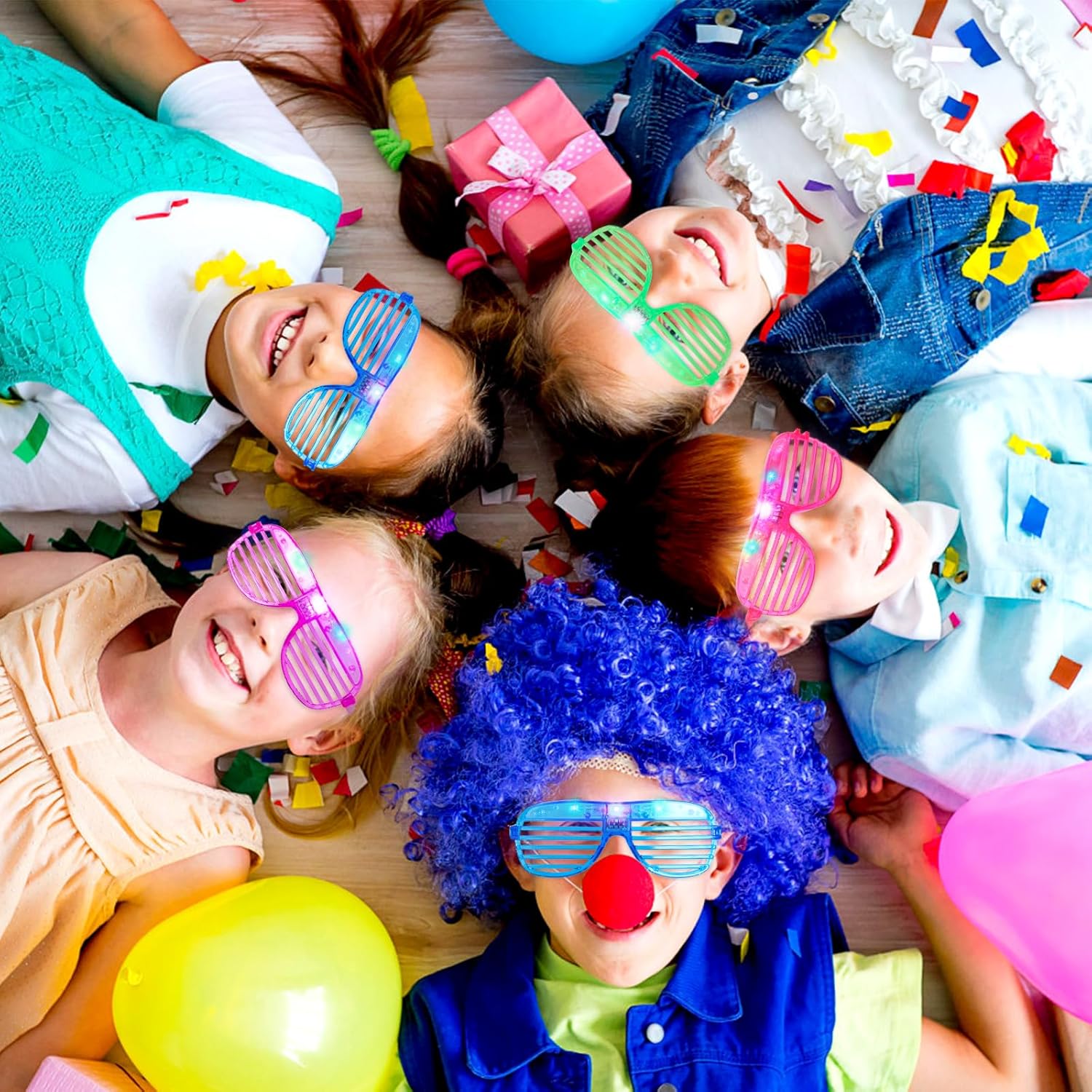 15 Pack Light Up LED Glasses for Kids Adults Party Favors X3283