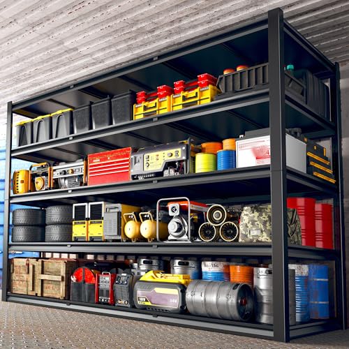 60" W Garage Shelving, 5-Tier Heavy Duty Metal Storage Shelves B8137