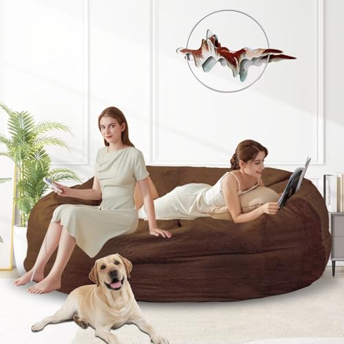 Bean Bag Chair for Adults 3FT, Soft Removable Cover, Light Gray X3039