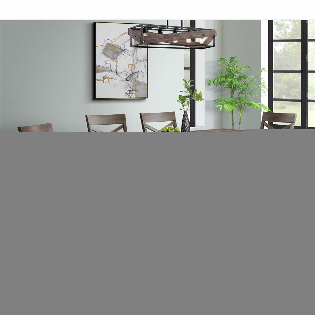 6PC Counter Height Dining Set with Table, 4 Side Chairs and Bench L72592