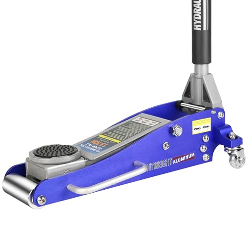 Heavy Duty Hydraulic Floor Jack, Low Profile Steel Racing Jack, 2 Ton Capacity, Blue H1350