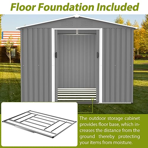 Outdoor Storage Shed, Heavy-Duty All-Weather Tool Shed with Lockable Doors C3585