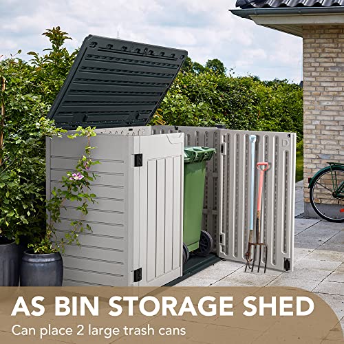 Outdoor Storage Shed 34 Cu Ft Waterproof Patio Tools Box G88135