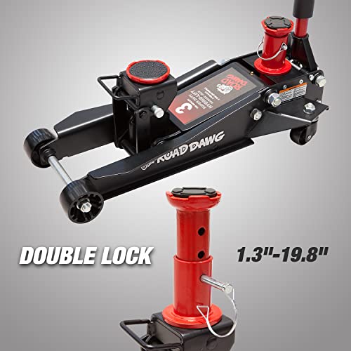 Hydraulic Low Profile Foldable Garage Floor Jack, 3 Ton Capacity F21278