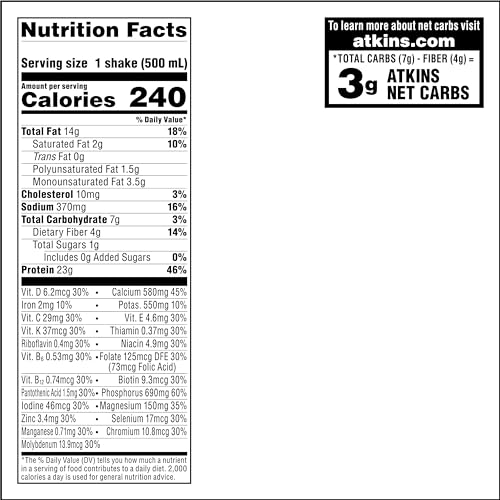 Vanilla Cream Protein Shake, 23g Protein, Low Carb Q4956