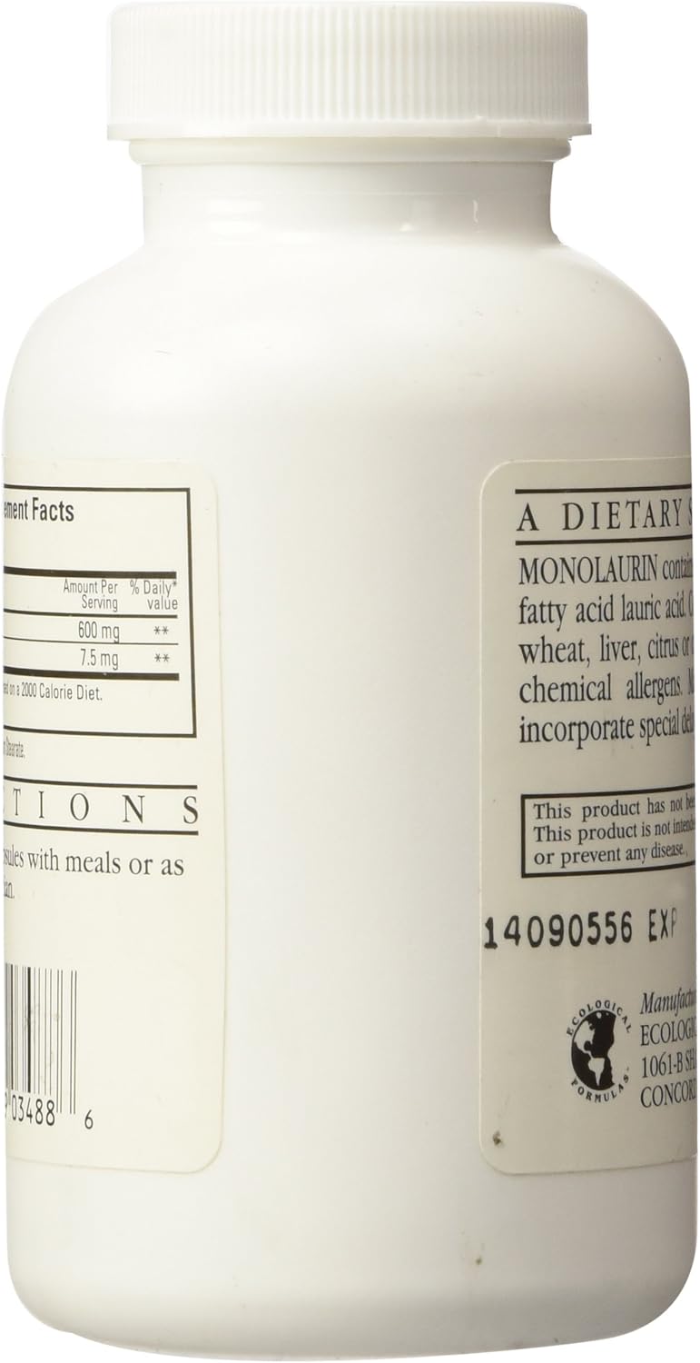 Monolaurin 600mg 90 Capsules T808
