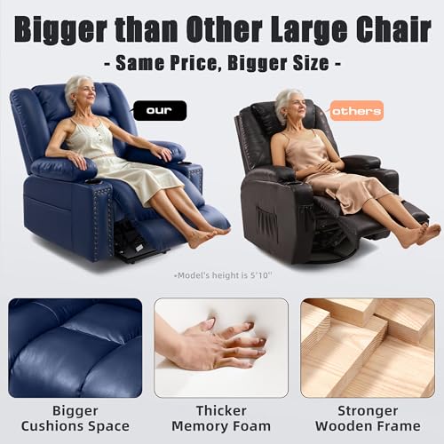 Power Lift Recliner Chair for Elderly with Heat and Massage, Adjustable Positions, Dark Brown P618617