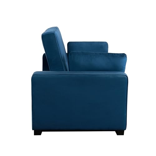 Convertible Sleeper Sofa, Queen Size, Navy Q5867
