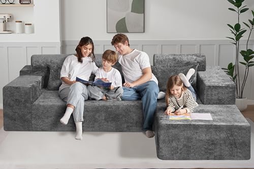 L-Shape Modular Sectional Sofa with Deep Seat, No Assembly Required C597556