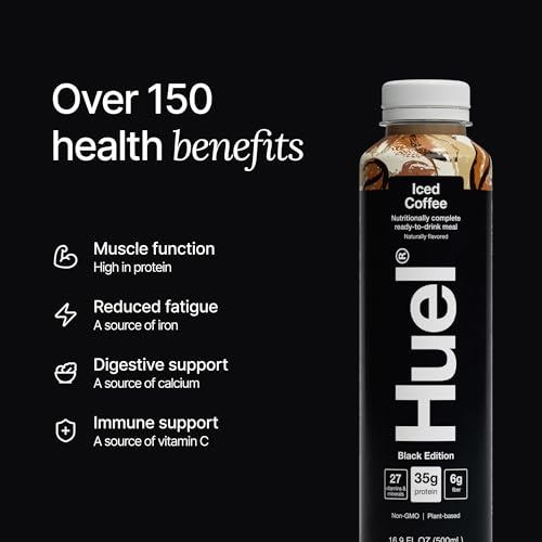 Chocolate Meal Replacement Drink, High Protein, Plant Based, 16.9 Fl Oz (12 Pack) T510