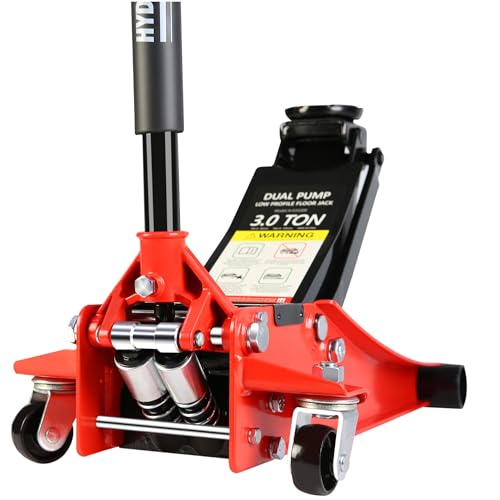 Heavy Duty Hydraulic Floor Jack, Low Profile Steel Racing Jack, 2 Ton Capacity, Blue H1350