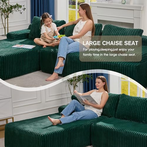 Modular L-Shape Sectional Sofa with Oversized Chaise A47792