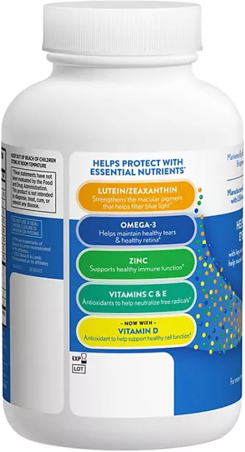Adult 50+ Eye Vitamin & Mineral Supplement, 150 Softgels, 2 Pack Z732