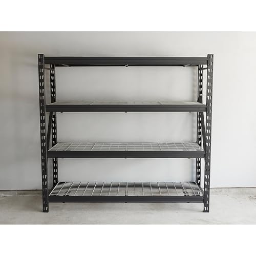 4-Tier Industrial Steel Shelving Unit, 8000-Pound Capacity, Garage Storage Rack O7523