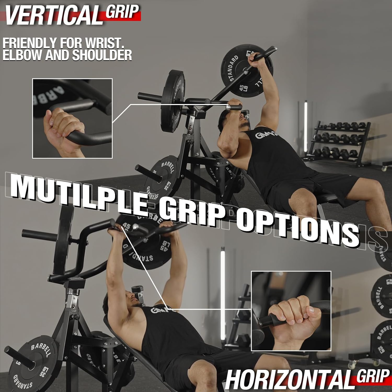 Chest Press Machine with Independent Converging Arms, Adjustable Incline, 1250LBS M18783