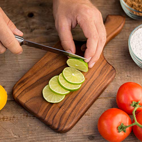 Dark Walnut Wood Cutting Board for Kitchen, Chopping and Serving, 16 x 8 V138952