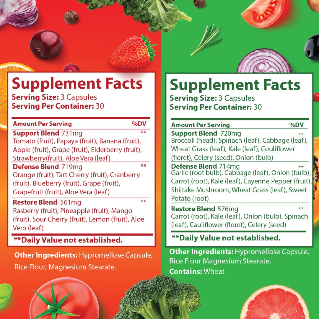 Fruits & Veggies 180 Capsules Supplement K62433