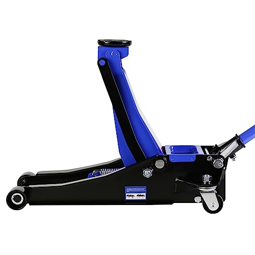Heavy Duty Hydraulic Floor Jack, Low Profile Steel Racing Jack, 2 Ton Capacity, Blue H1350
