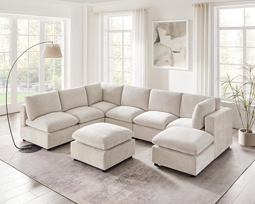 Modular Sectional Sofa with Ottoman for Small Apartments G42700