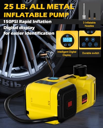 Car Jack 5 Ton 12V with Impact Wrench and LED Light H707