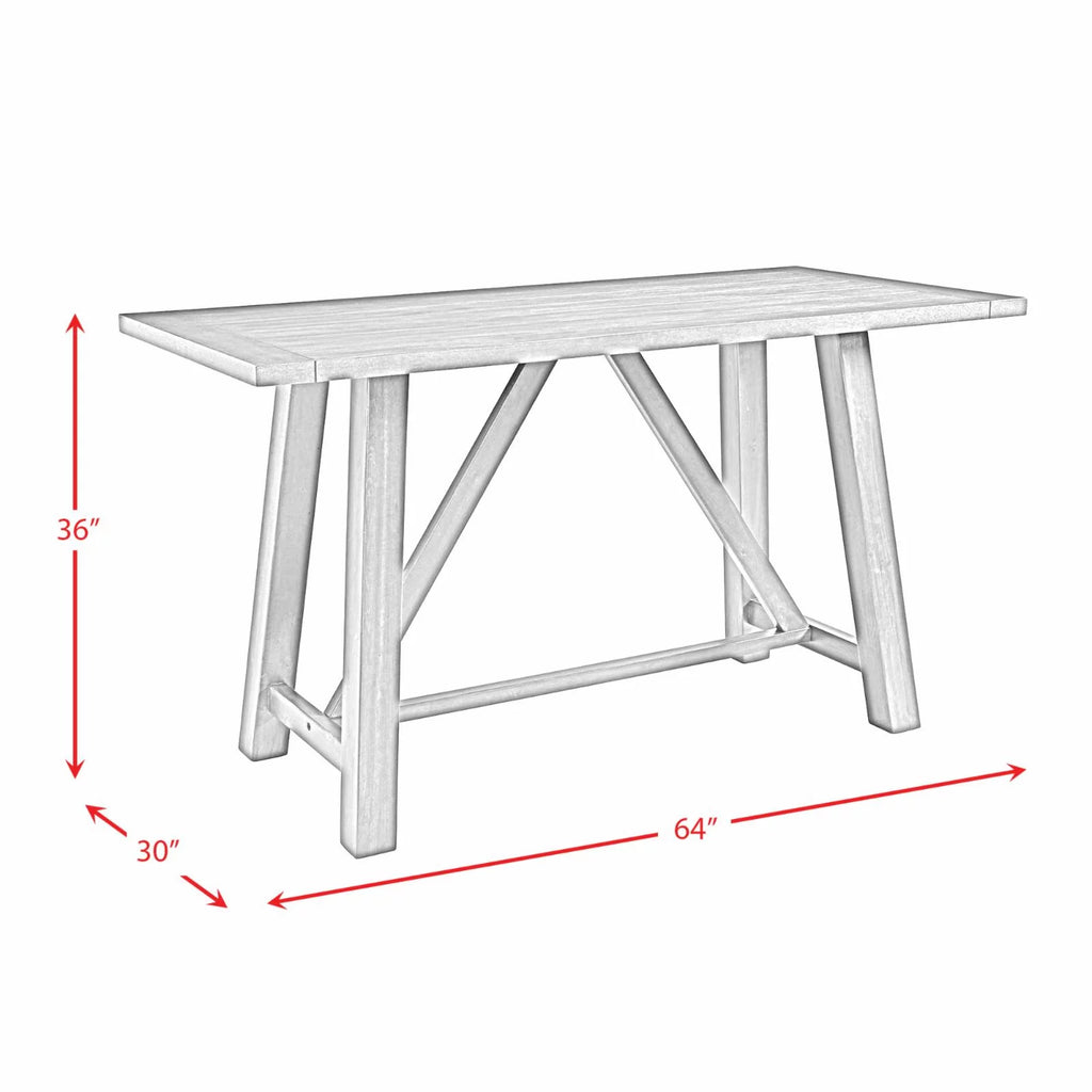 6PC Counter Height Dining Set with Table, 4 Side Chairs and Bench L72592