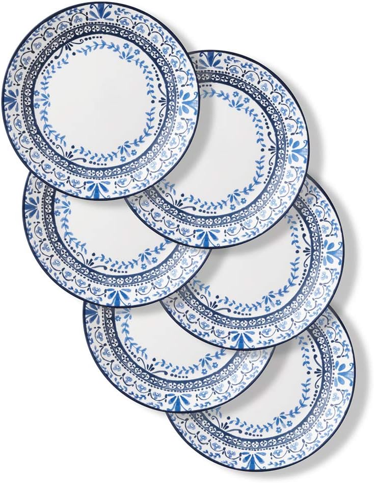 6-Piece Dinner Plates and Soup Bowl Set, Triple Layer Glass, Chip Resistant, Lightweight M302313