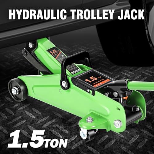 Floor Jack 3 Ton Capacity, Low Profile Heavy Duty Hydraulic Car Jack, Lifting Range 3"-20" O821