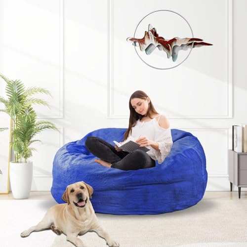 Bean Bag Chair for Adults 3FT, Soft Removable Cover, Light Gray X3039