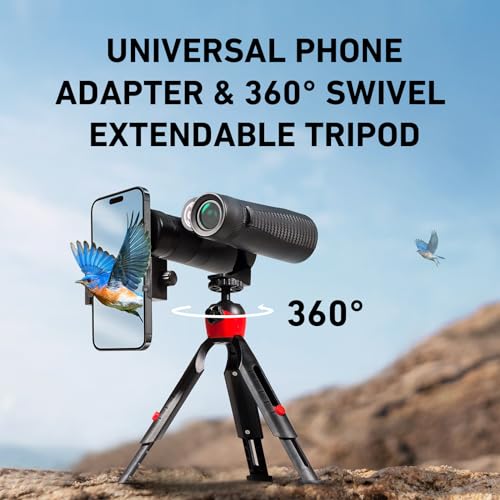 10x42 HD Binoculars for Adults with Phone Adapter and Tripod O5169