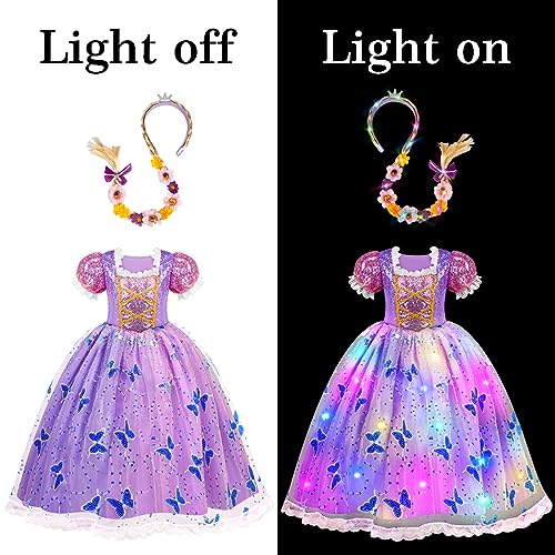 Princess Dresses for Girls Light Up Costume Halloween Toddler Gift I969
