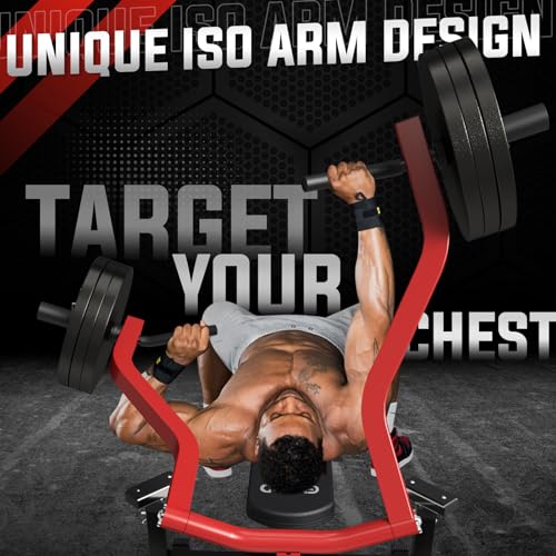 Chest Press Machine with Adjustable Bench for Home Gym Y83811