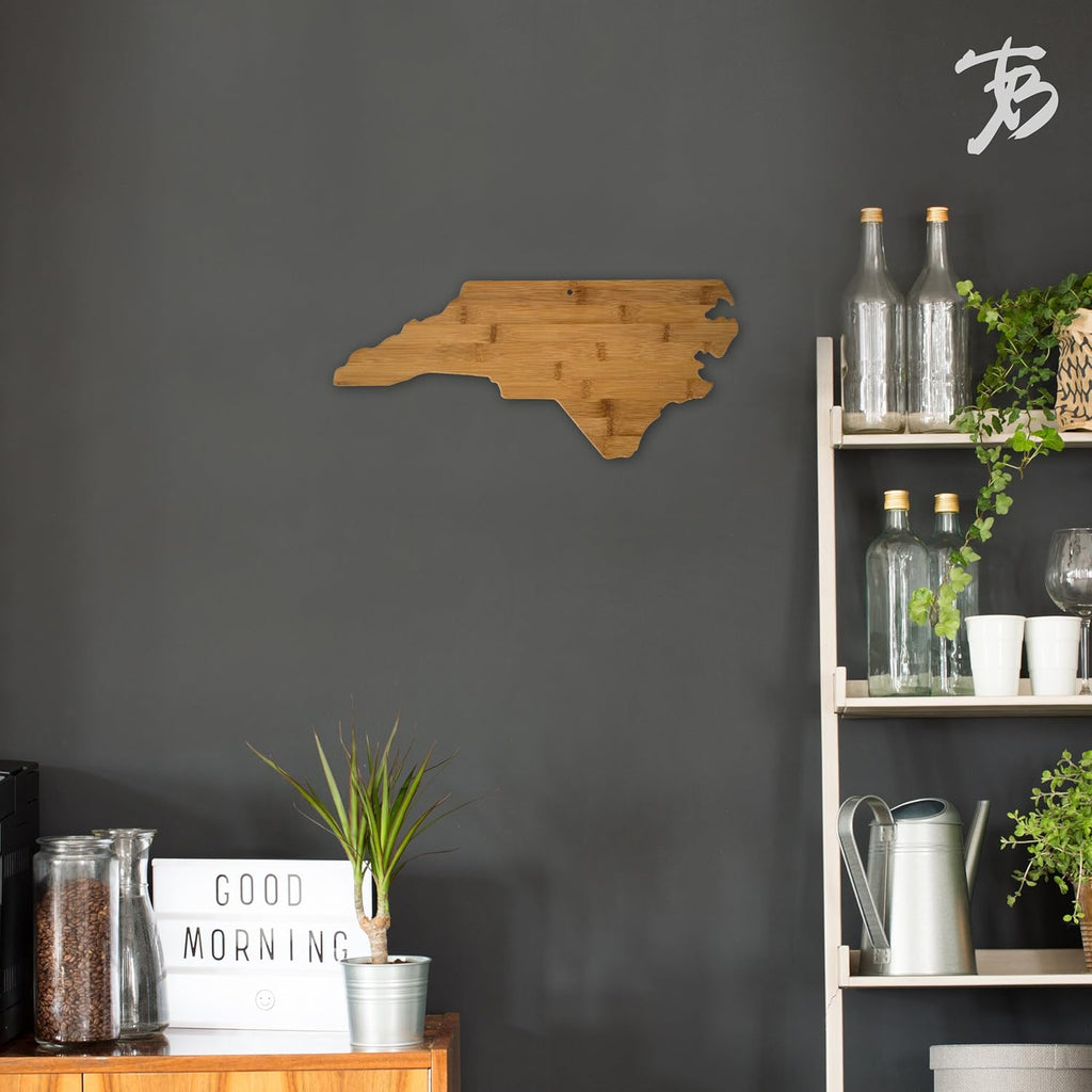 North Carolina State Shaped Bamboo Serving and Cutting Board X18954