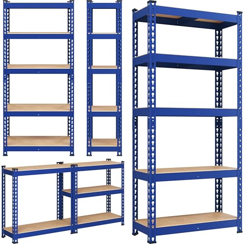 5-Tier Adjustable Metal Shelving Unit for Garage, Pantry, and Warehouse M7734