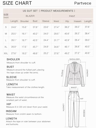 Women's 2 Piece Business Suit Set Slim Fit Blazer Pant N12180