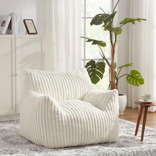 Plush Bean Bag Chair with Armrests for Adults and Teens M473