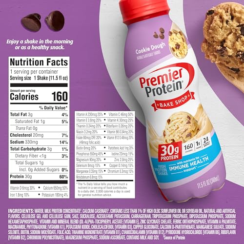 Café Latte Protein Shake, 30g Protein, 1g Sugar, 11.5 fl oz, 12 Pack W5537