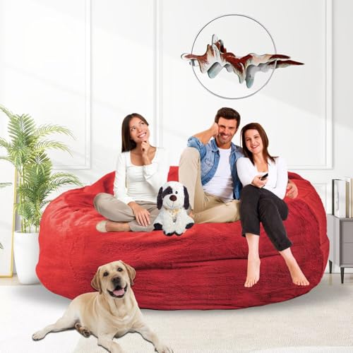 Bean Bag Chair for Adults 3FT, Soft Removable Cover, Light Gray X3039