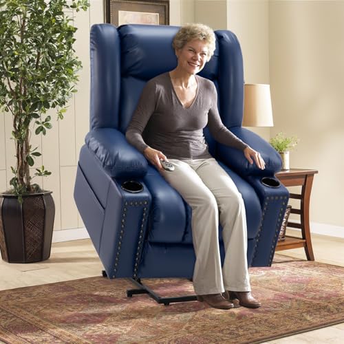 Power Lift Recliner Chair for Elderly with Heat and Massage, Adjustable Positions, Dark Brown P618617