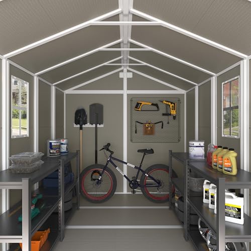 Outdoor Storage Shed 6 x 6 FT Resin Garden Shed with Lockable Door U891