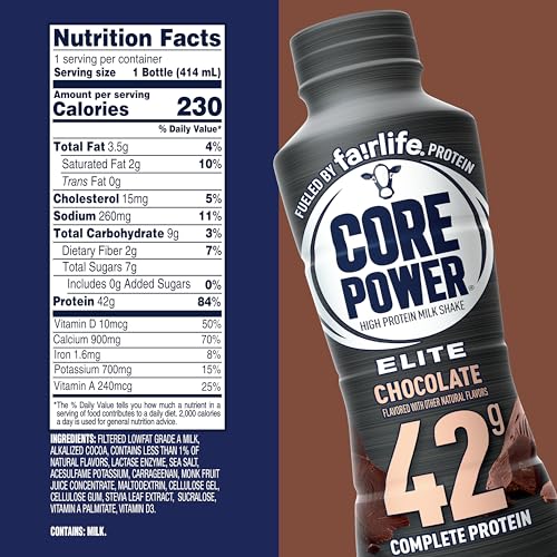 High Protein Shake, Chocolate, 14oz, 12 Pack D39455