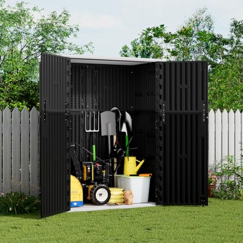 Outdoor Vertical Storage Shed, 57 Cu.ft, Waterproof, Lockable, Brown G868262