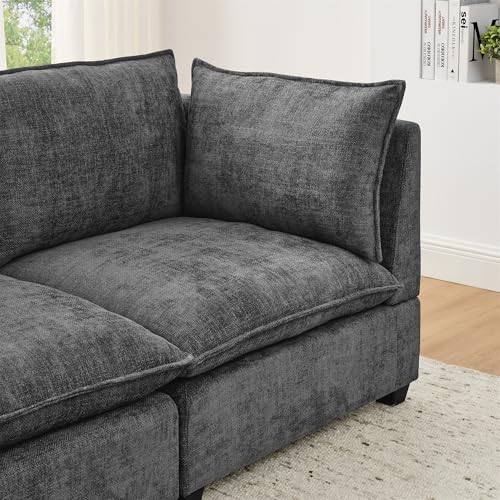 Modular Sectional Sofa with Ottoman, U-Shaped Lounge Couch H930