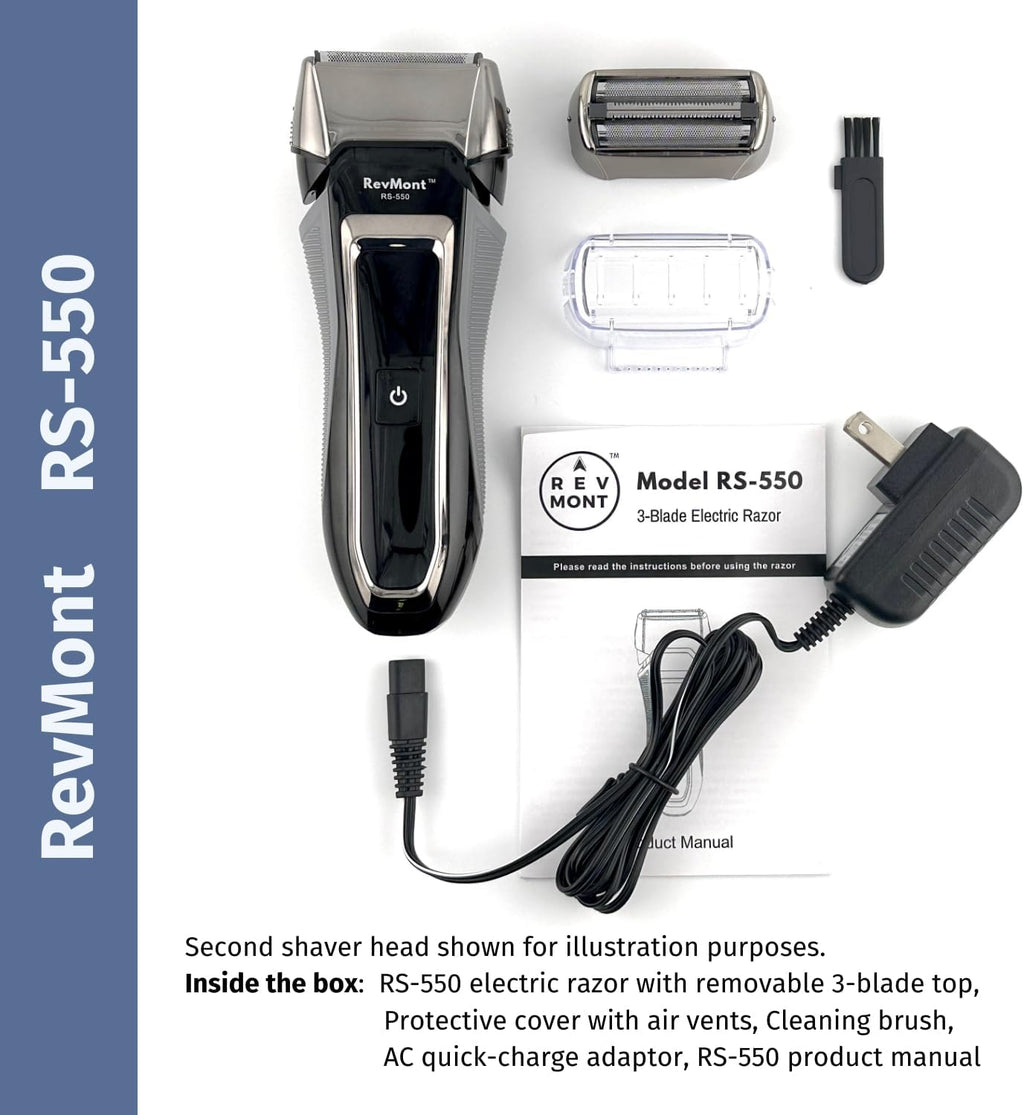 Rechargeable Electric Razor for Men, IPX7 Waterproof, Wet or Dry Shaving P291695